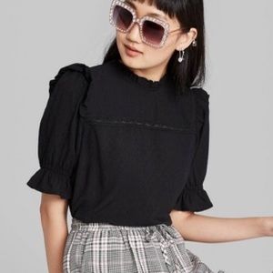 Wild Fable - High Neck Boxy Top Blouse